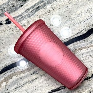 RARE 2022 NWT Starbucks Pink Lemonade Matte Studded Grande 16oz Cold Cup Tumbler